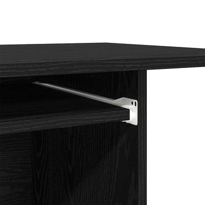 Scrivania per computer Rovere Nero 80x50x75 cm in Legno Multistrato | homemem39