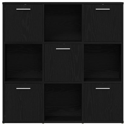 Libreria Rovere Nero 90x28x90 cm in Legno Multistrato | homemem39