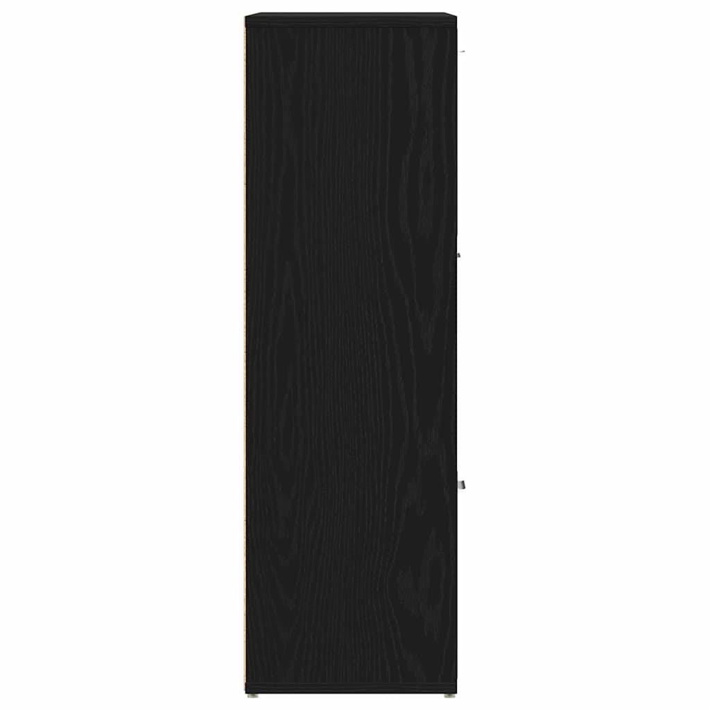 Libreria Rovere Nero 90x28x90 cm in Legno Multistrato | homemem39