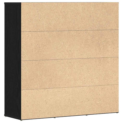 Libreria Rovere Nero 90x28x90 cm in Legno Multistrato | homemem39
