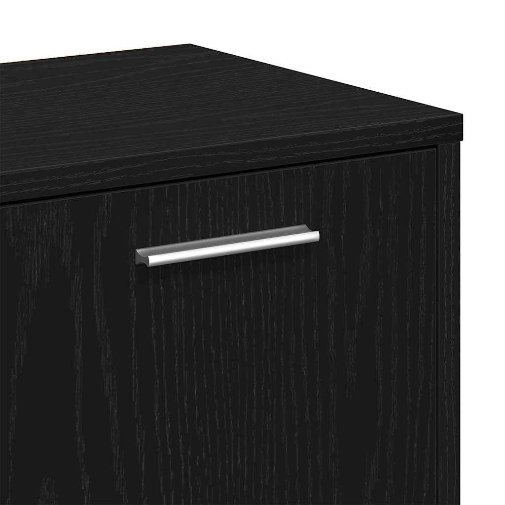 Libreria Rovere Nero 90x28x90 cm in Legno Multistrato | homemem39