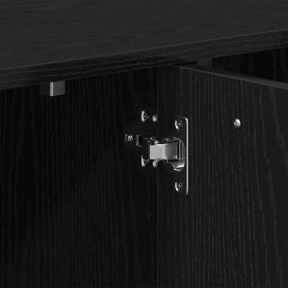 Libreria Rovere Nero 90x28x90 cm in Legno Multistrato | homemem39