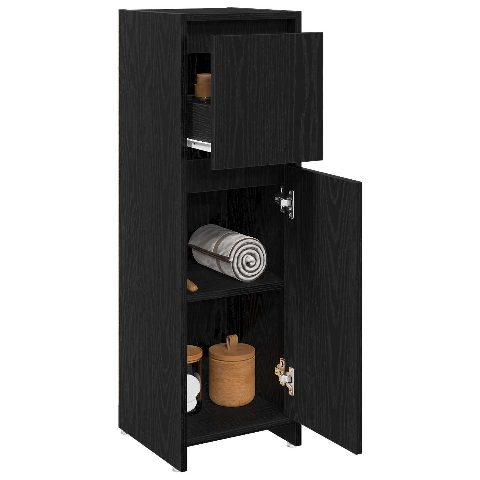 Mobile da Bagno Rovere Nero 30 x 30 x 95 cm | homemem39