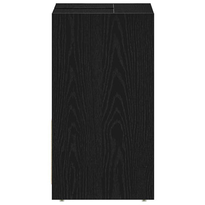 Armadietto Bagno Rovere Nero 60x33x60 cm Legno Ingegnerizzato | homemem39