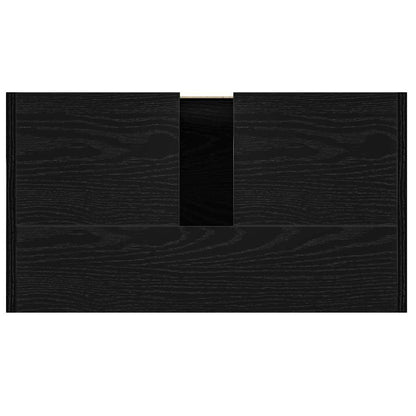 Armadietto Bagno Rovere Nero 60x33x60 cm Legno Ingegnerizzato