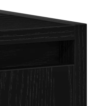 Armadietto Bagno Rovere Nero 60x33x60 cm Legno Ingegnerizzato