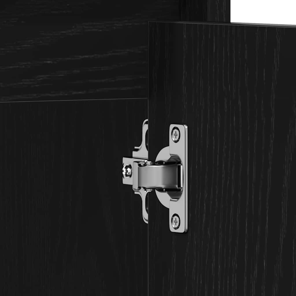 Armadietto Bagno Rovere Nero 60x33x60 cm Legno Ingegnerizzato | homemem39