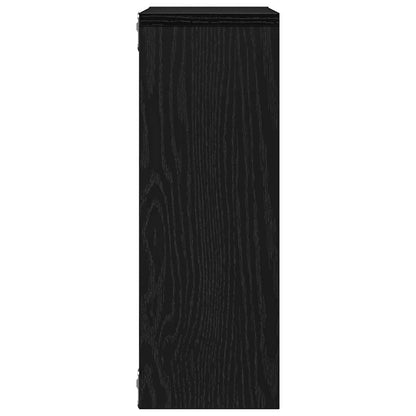 Scaffale a Parete Rovere Nero 45x16x45 cm in Truciolato