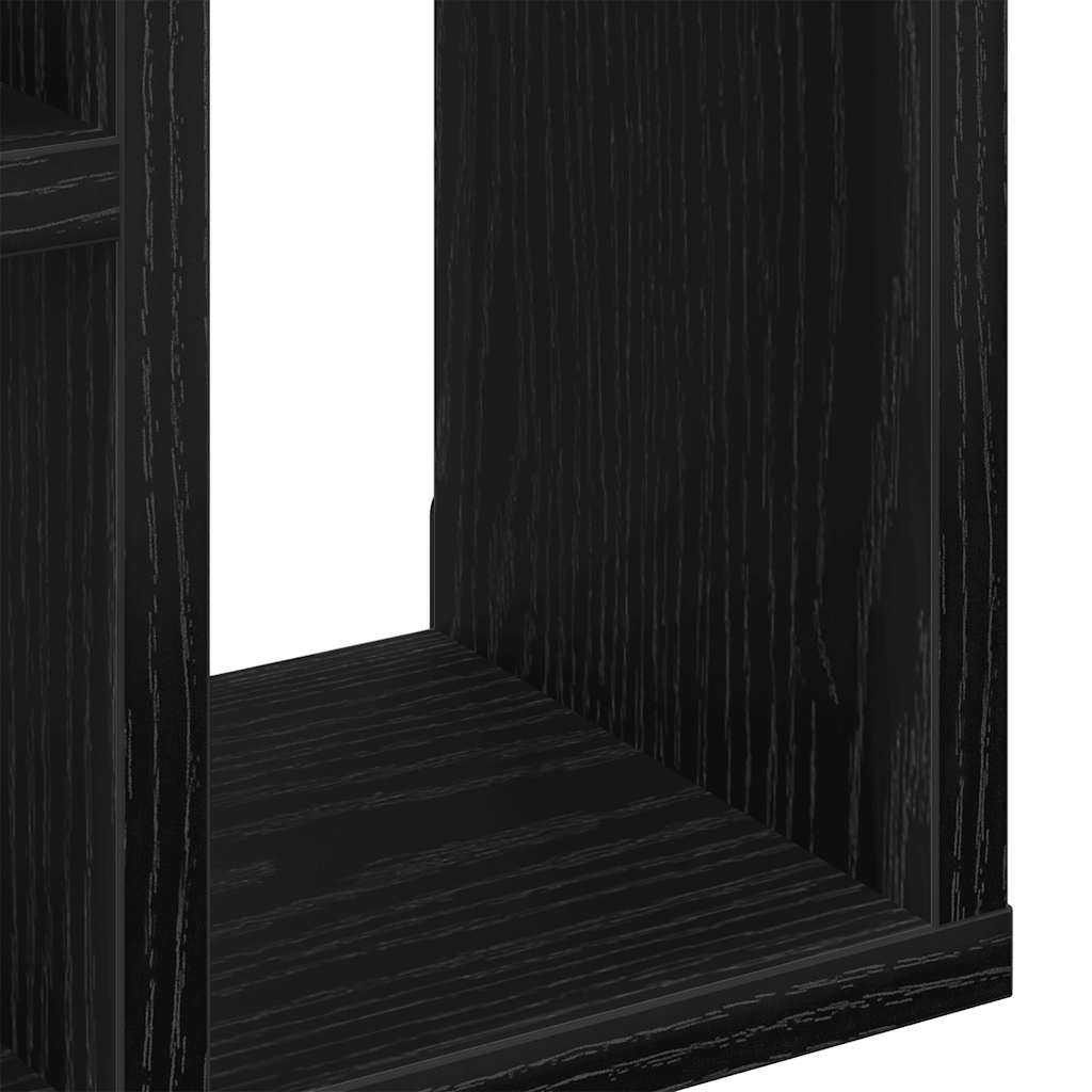 Scaffale a Parete Rovere Nero 45x16x45 cm in Truciolato