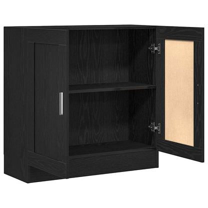 Armadio per Libri Rovere Nero 82,5 x 30,5 x 80 cm