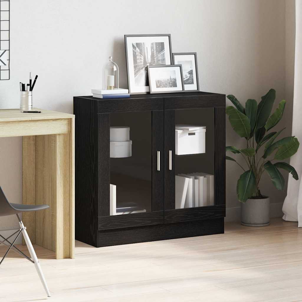 Armadio per Libri Rovere Nero 82,5 x 30,5 x 80 cm | homemem39