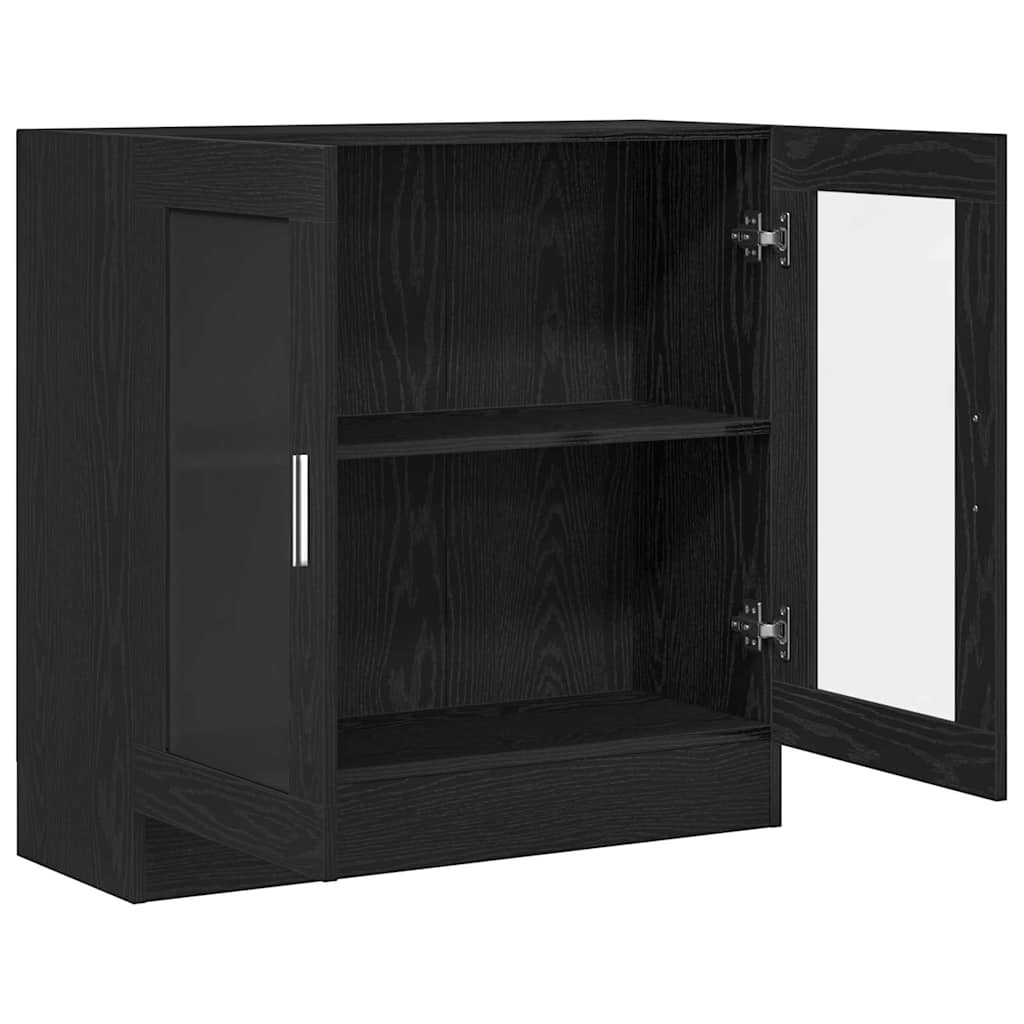 Armadio per Libri Rovere Nero 82,5 x 30,5 x 80 cm | homemem39