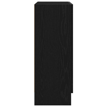 Armadio per Libri Rovere Nero 82,5 x 30,5 x 80 cm | homemem39