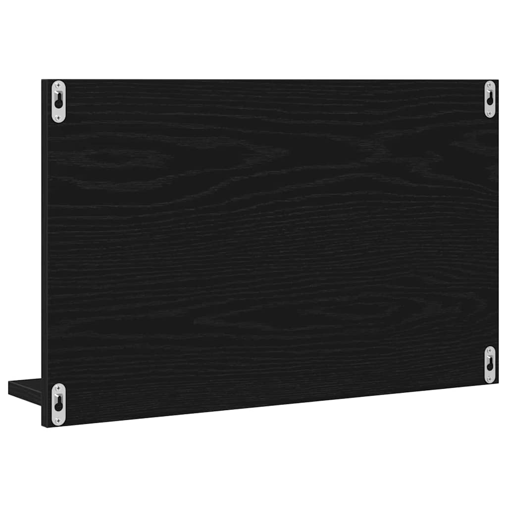 Mensola Specchio Rovere Nero 60 x 10,5 x 37 cm | homemem39