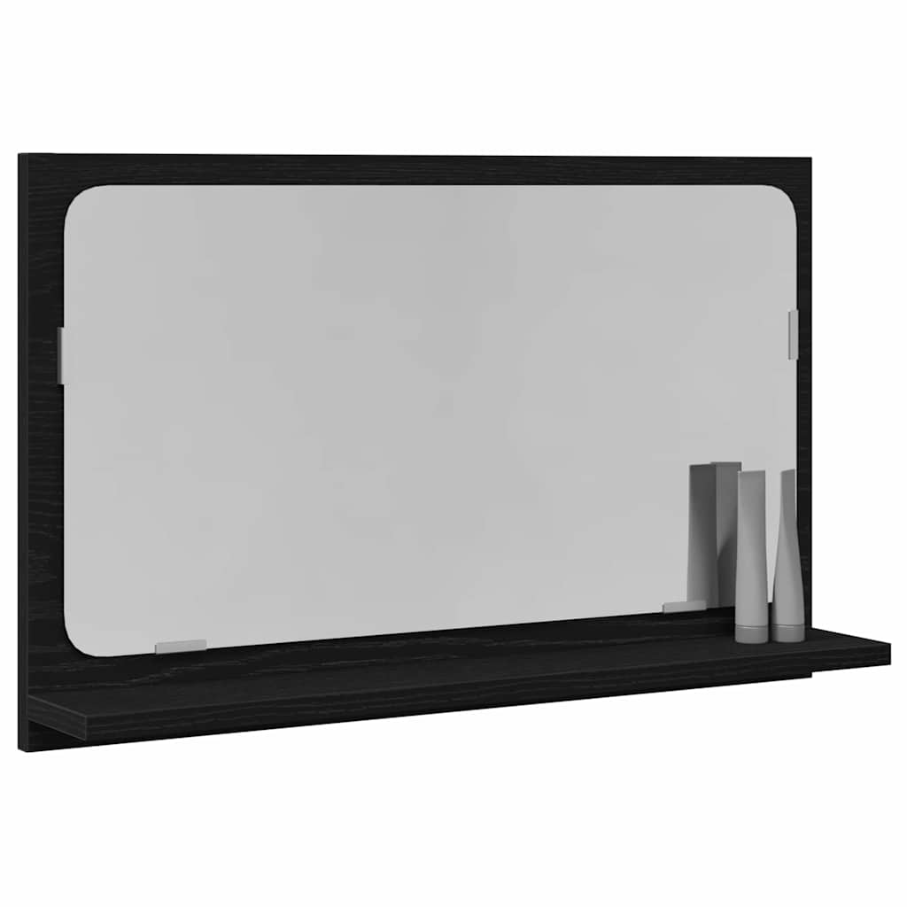 Mensola Specchio Rovere Nero 60 x 10,5 x 37 cm | homemem39