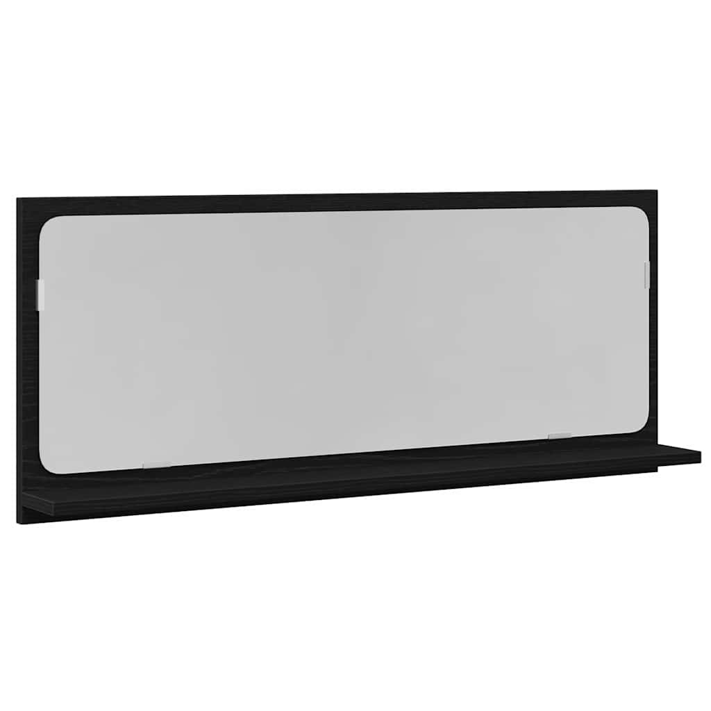 Mensola Specchio Rovere Nero 90 x 10,5 x 37 cm | homemem39