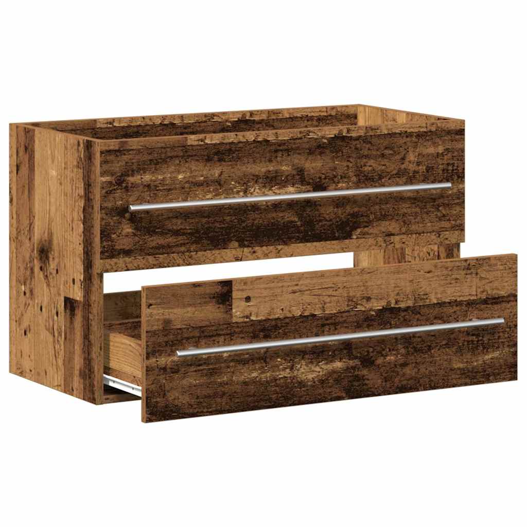 Mobile Lavabo Bagno Legno Antico 80x38,5x48cm Legno Multistrato | homemem39
