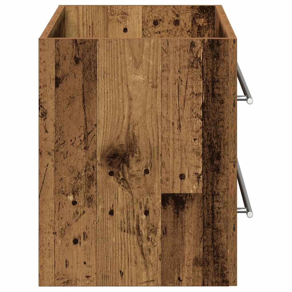 Mobile Lavabo Bagno Legno Antico 80x38,5x48cm Legno Multistrato