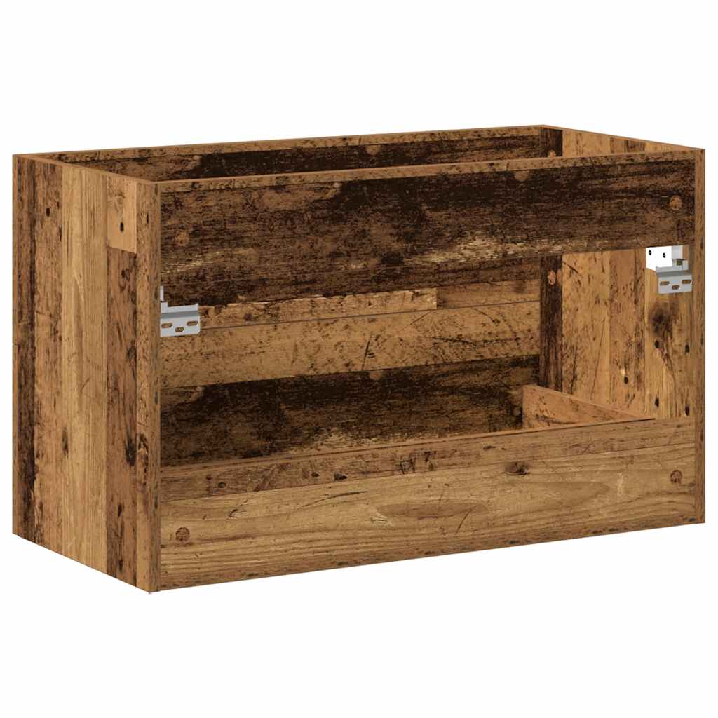 Mobile Lavabo Bagno Legno Antico 80x38,5x48cm Legno Multistrato