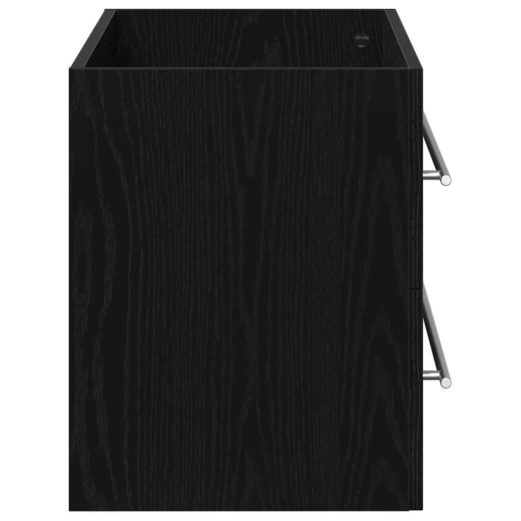 Mobile Lavabo da Bagno Rovere Nero 80x38,5x48 cm in Truciolato | homemem39