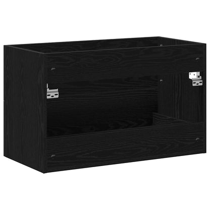 Mobile Lavabo da Bagno Rovere Nero 80x38,5x48 cm in Truciolato | homemem39