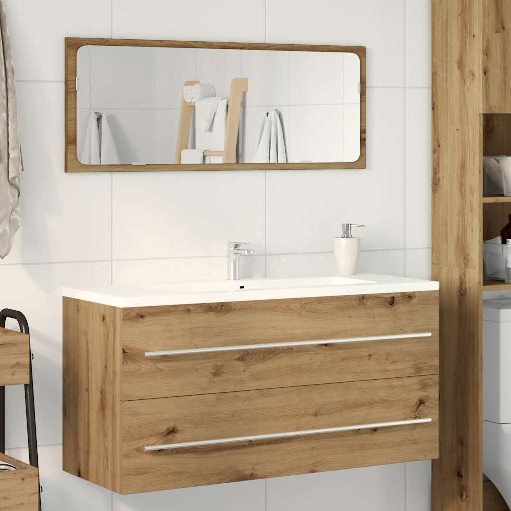 Mobile Lavabo Bagno Artigianale 100x38,5x48cm Legno Multistrato | homemem39