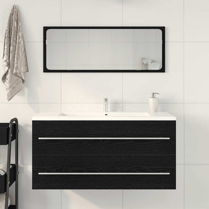 Mobile Lavabo Bagno Nero 100x38,5x48cm Legno Multistrato | homemem39