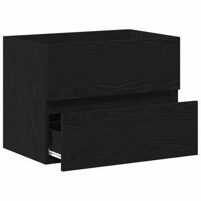 Mobile Lavabo Rovere Nero 60x38,5x45 cm in Legno Multistrato