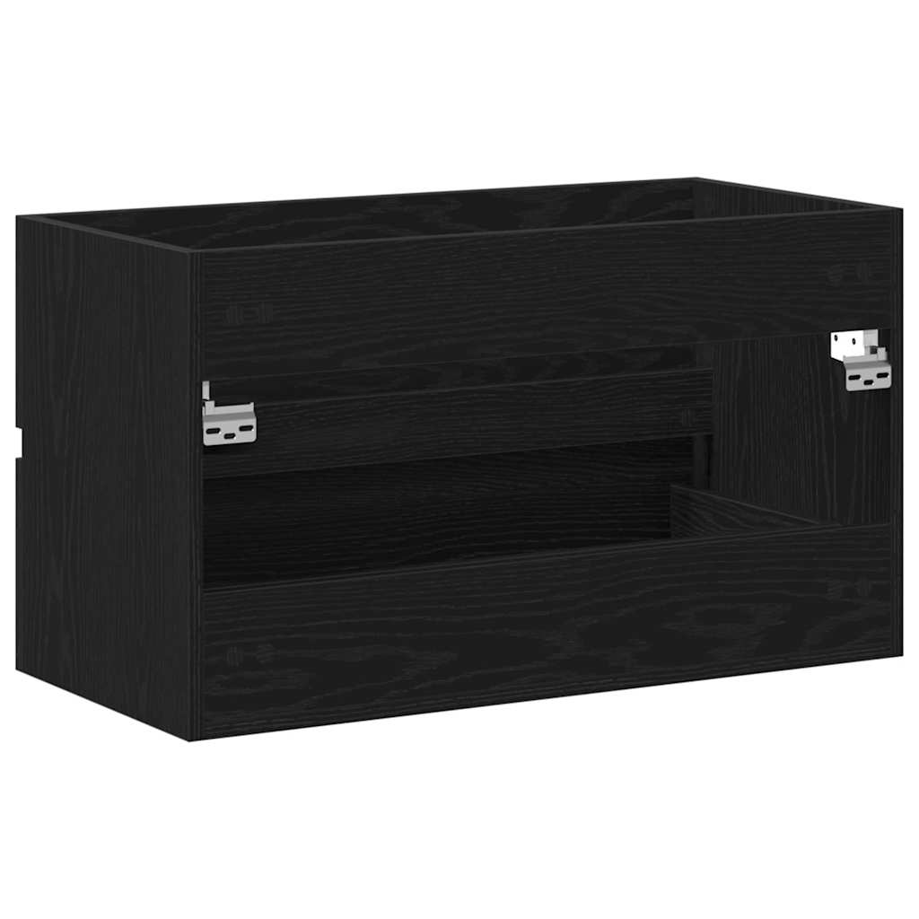 Mobile Lavabo Rovere Nero 80x38,5x45 cm in Legno Multistrato | homemem39