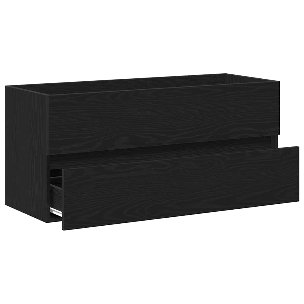 Mobile Lavabo Rovere Nero 100x38,5x45 cm Legno Multistrato | homemem39