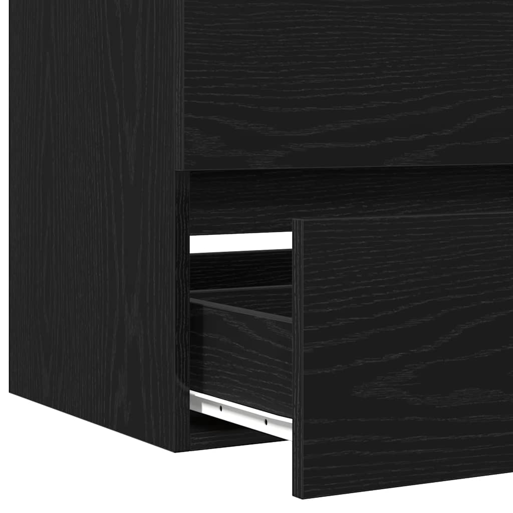Mobile Lavabo Rovere Nero 100x38,5x45 cm Legno Multistrato | homemem39