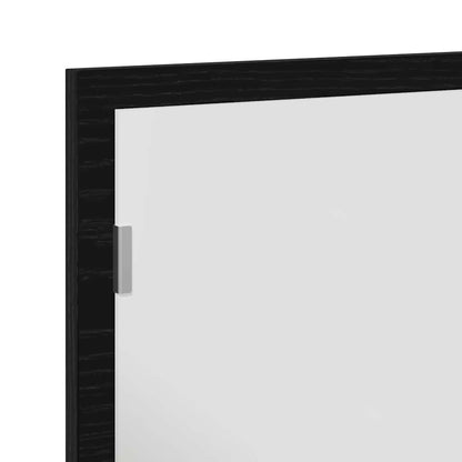 Specchio da Bagno con Luci LED Rovere Nero 60x8,5x37 cm