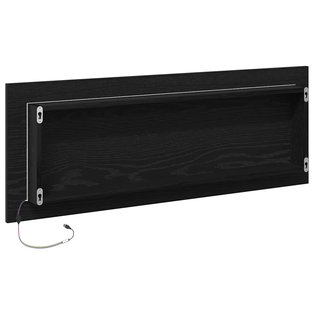 Specchio da bagno LED Rovere Nero 100 x 8,5 x 37 cm Vetro | homemem39
