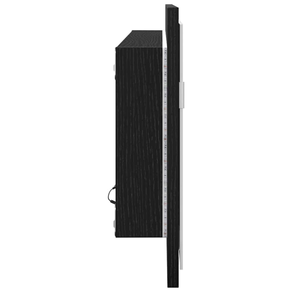 Specchio da bagno LED Rovere Nero 100 x 8,5 x 37 cm Vetro | homemem39