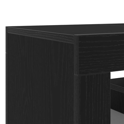 Mobile TV 120 x 35 x 40 cm Rovere Nero Legno ingegnerizzato