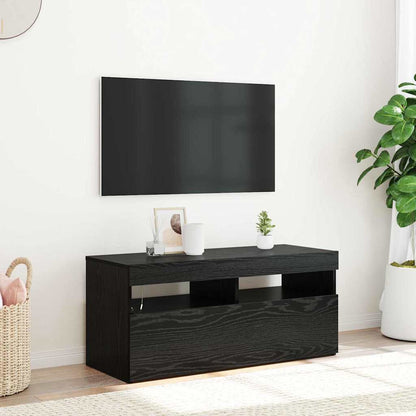 Mobile TV Nero 90 x 35 x 40 cm Legno multistrato