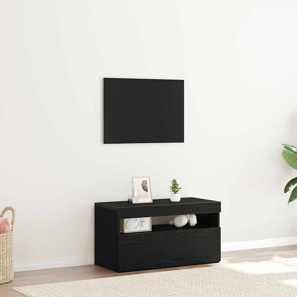 Mobile TV Nero 75 x 35 x 40 cm Legno multistrato