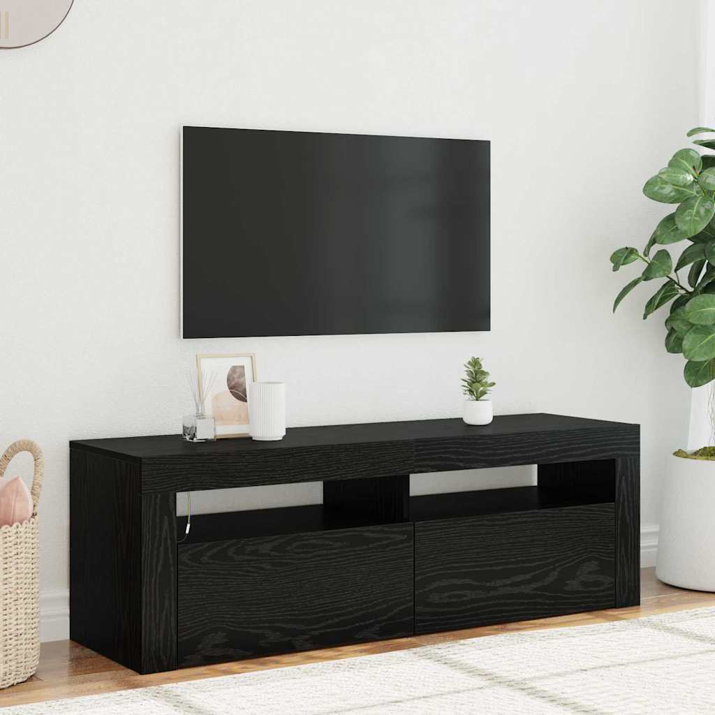 Mobile TV Nero 120 x 35 x 40 cm Legno multistrato