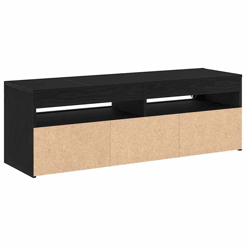 Mobile TV 120 x 35 x 40 cm Rovere Nero Legno ingegnerizzato