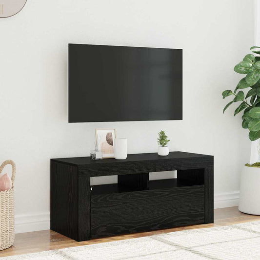 Mobile TV Nero 90 x 35 x 40 cm Legno multistrato