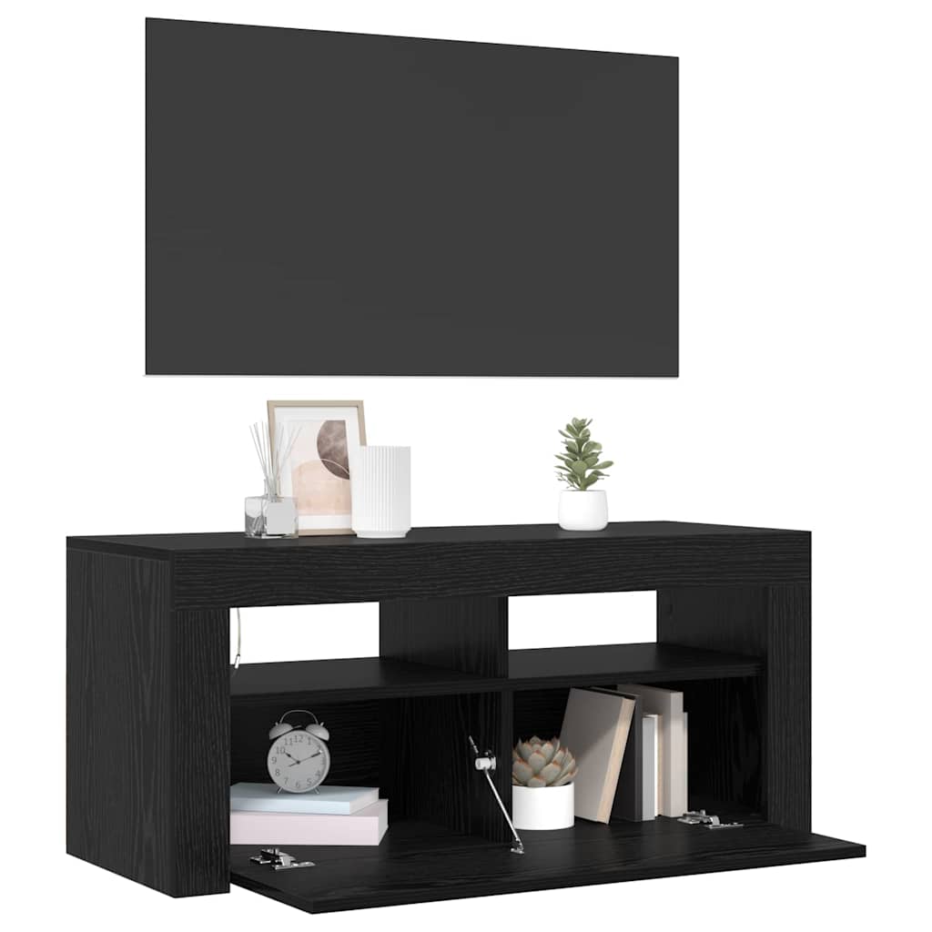 Mobile TV Nero 90 x 35 x 40 cm Legno multistrato