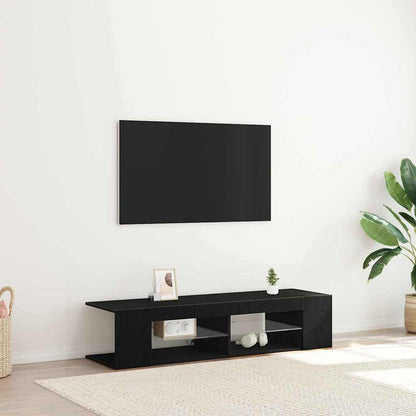 Mobile TV Rovere Nero 135 x 39 x 30 cm Legno multistrato