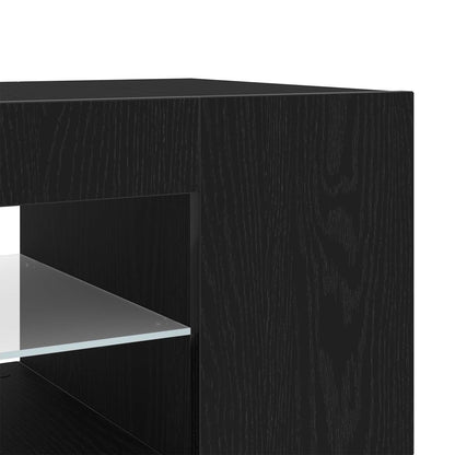 Mobile TV Rovere Nero 90 x 39 x 30 cm Legno multistrato
