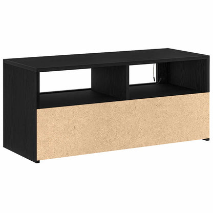 Mobile TV Rovere Nero 90 x 39 x 30 cm Legno multistrato