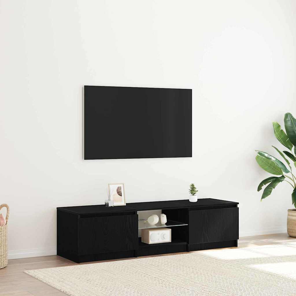 Mobile TV Nero 140 x 38.5 x 36 cm Legno multistrato
