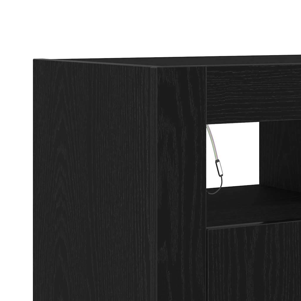 Credenza Nero 80 x 35 x 75 cm Legno multistrato