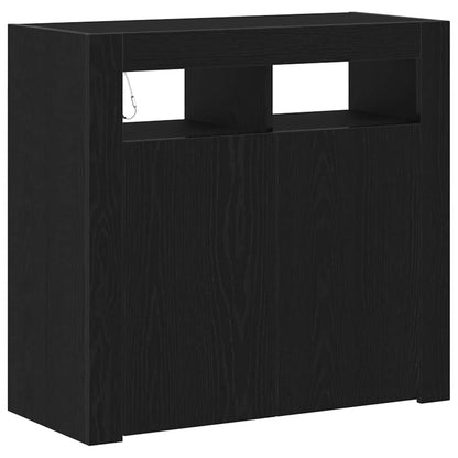 Credenza Nero 80 x 35 x 75 cm Legno multistrato