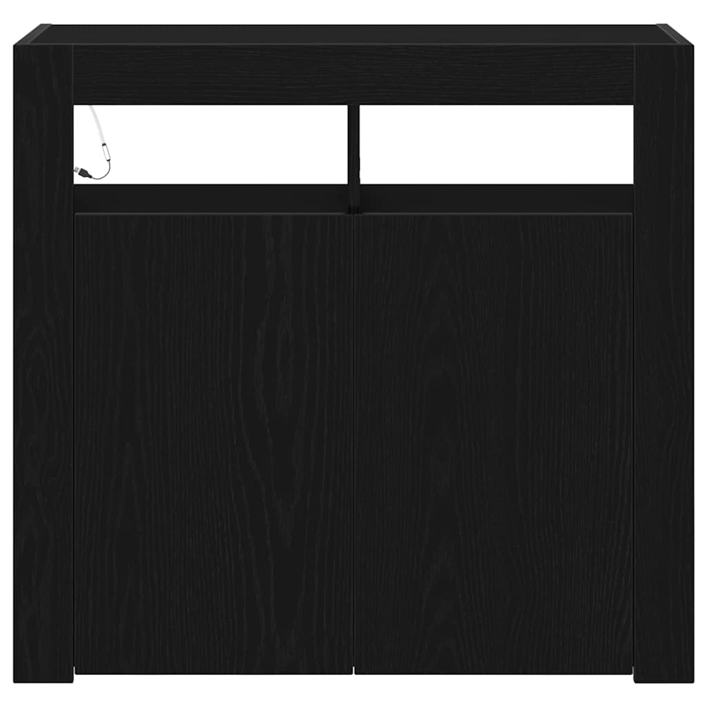 Credenza Nero 80 x 35 x 75 cm Legno multistrato
