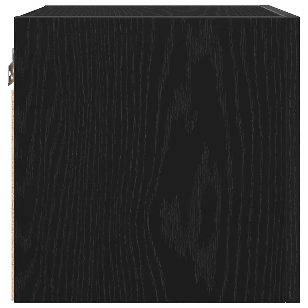 Mobile TV da parete 2 pcs Rovere Nero 30,5 x 30 x 30 cm | homemem39