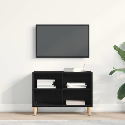 Mobile TV Rovere Nero 69,5 x 30 x 50 cm Legno multistrato